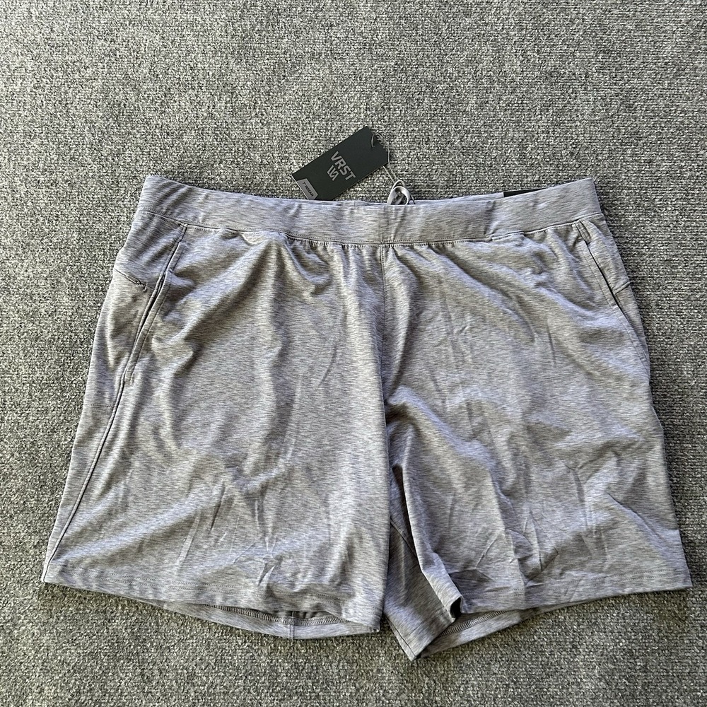 VRST Short Men XXL R&R Jersey 7"  Relaxed Fit Steel Grey Heather Soft Gym 42 New